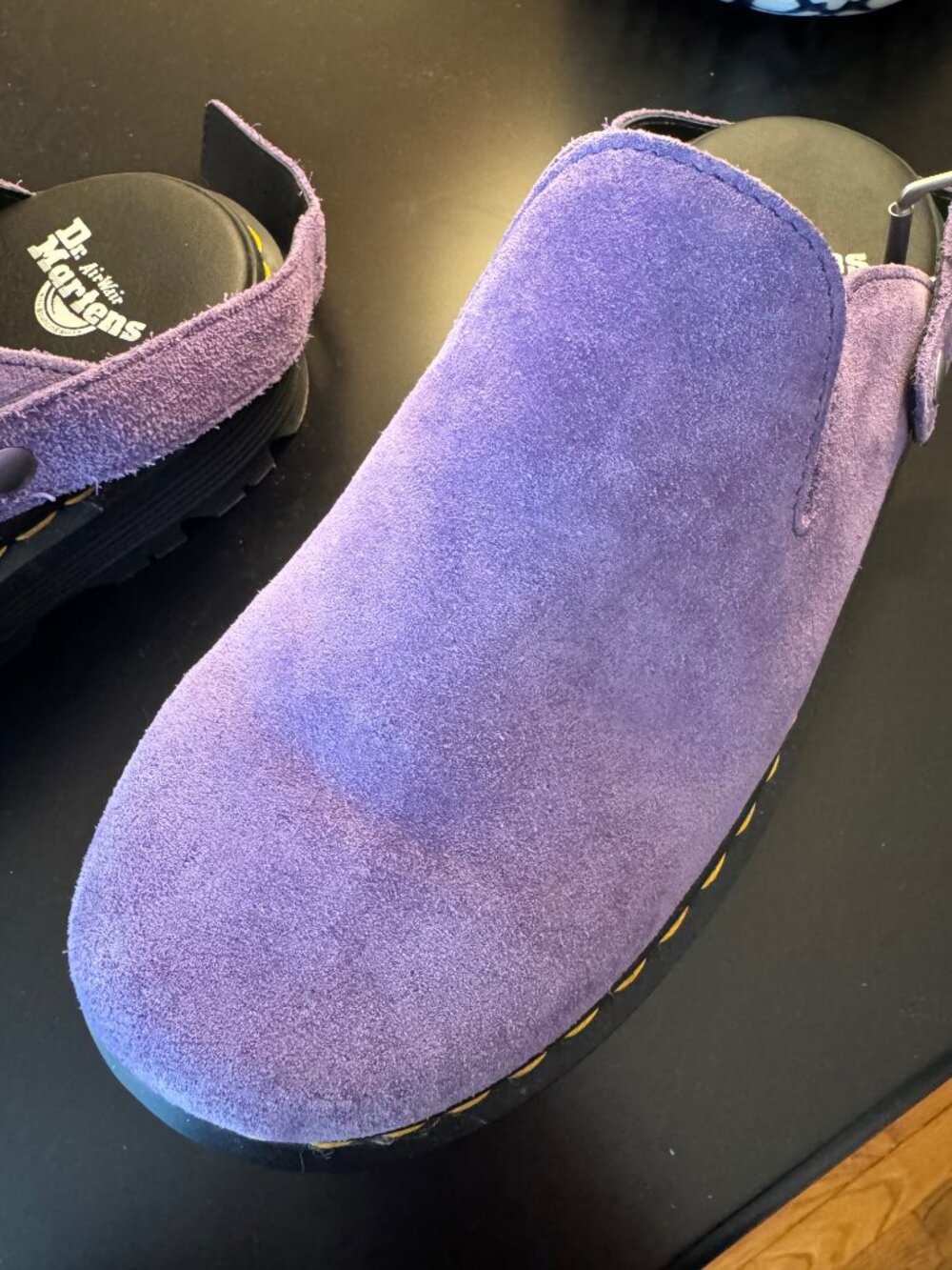 Dr. Martens Zebzag Suede Slingback Platform Mules - Purple (US W9/M8) - Picture 9 of 9